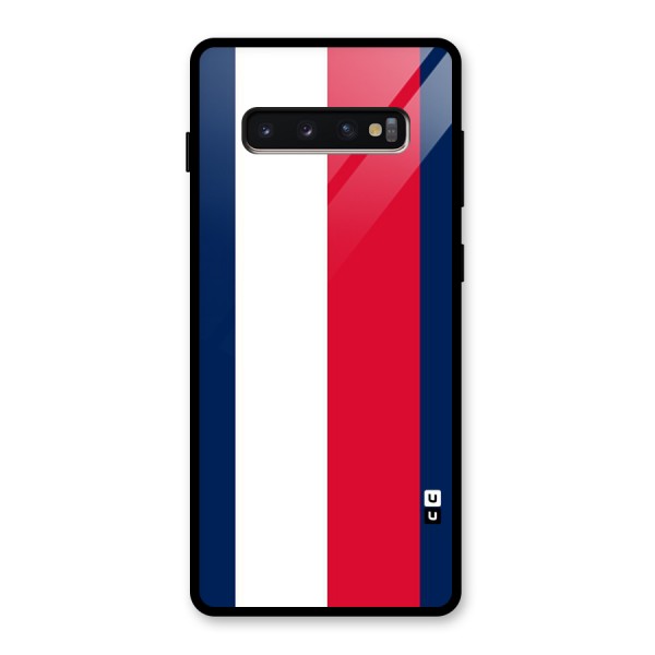 Electric Colors Stripe Glass Back Case for Galaxy S10